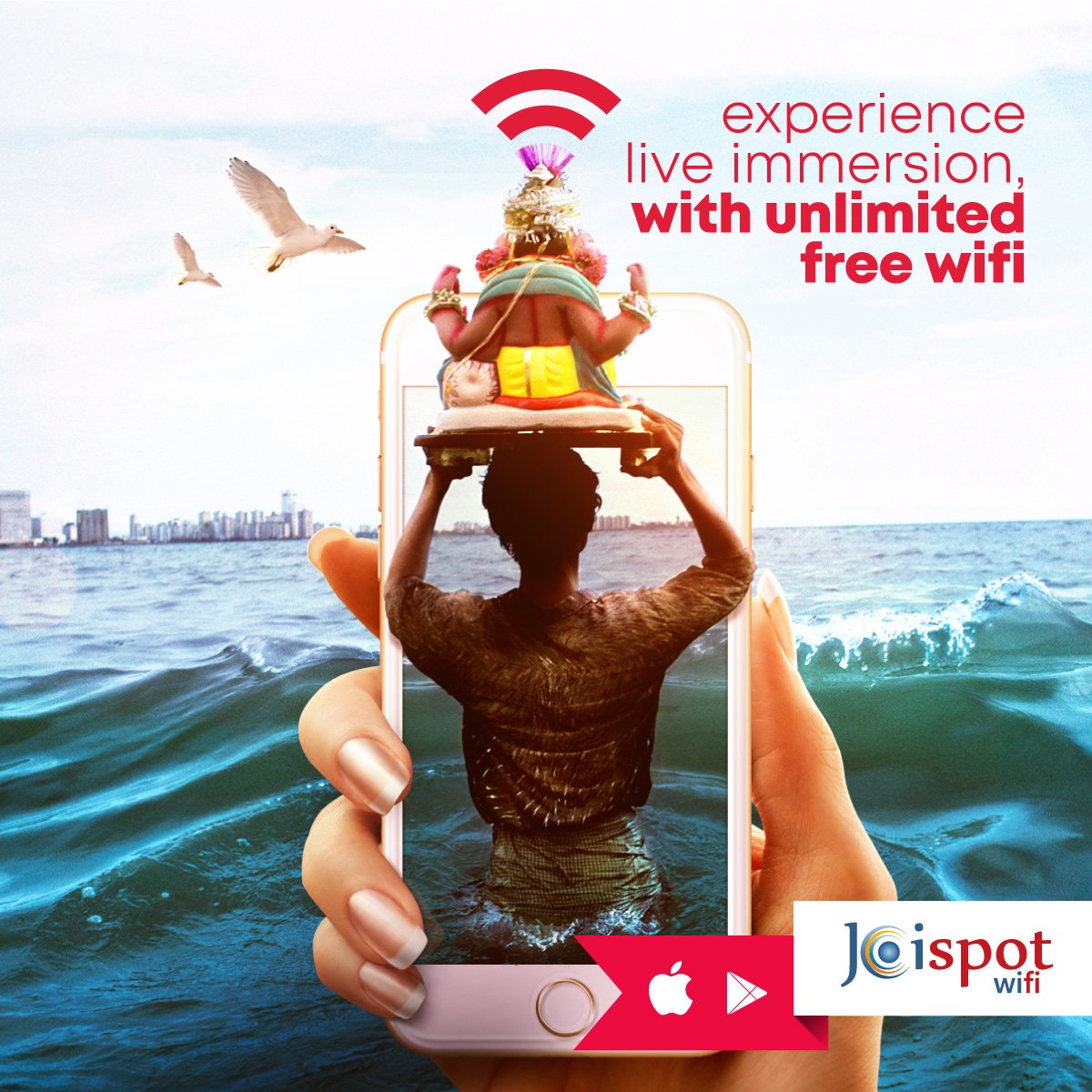 JoispotWifi's tweet photo. #Broadcast #live immersion of #Ganesha from #GirgaonChowpatty and share those #moments with your loved ones by connecting to #Joispot #freeWiFi.
Download #App now: https://t.co/nincMKvaHz
#Occasion #AnantChaturdashi #Visarjan #Mumbai #Goa #Konkan #India #Maharashtra https://t.co/OMS72waRtX