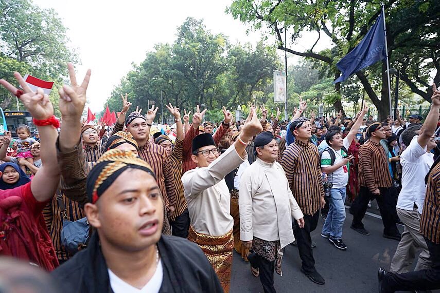 sandiuno's tweet photo. Kami juga komit akan melaksanakan kampanye pemilu dengan aman, tertib, damai, berintegritas, tanpa hoax, politisasi SARA, politik uang, serta mewujudkan pemilu yang langsung, umum, bebas, rahasia, jujur, dan adil. https://t.co/xH1wV59sOe
