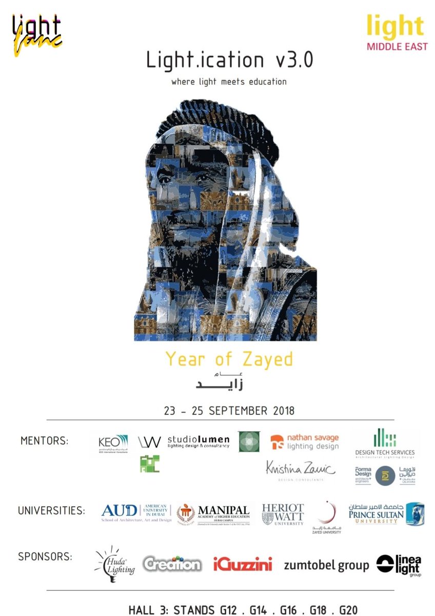 LightFunc's tweet image. We are embracing the spirit of this year's National theme. Come to @LightMEOfficial and see the amazing lighting installations that are part of the #Lightication initiative as we honour the legacy of the late Sheikh Zayed.  

#lightication #lightmiddleeast #lightingdesign #YOZ