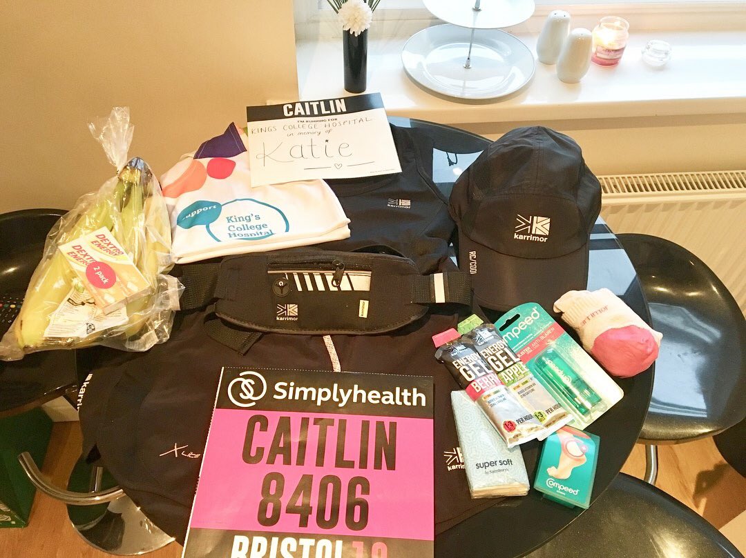 Michelle Gillham on X: On our way to support Caitlan and Paul taking part  in the Bristol half today in Katie's memory raising funds for Kings College  Hospital . Going to be
