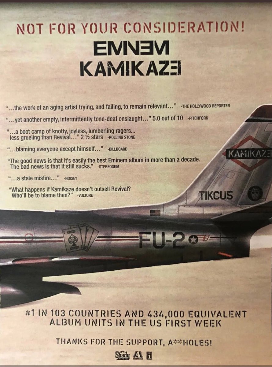 JBONAMASSA's tweet photo. This is not my world at all but I think it is a fantastic advertisement aimed squarely at the folks who try to take the joy of music away from true fans who really don’t care what critics think. Remember.. The critics get the records for free... we actually pay for them. 😎👍 https://t.co/VNLaI7v5GE