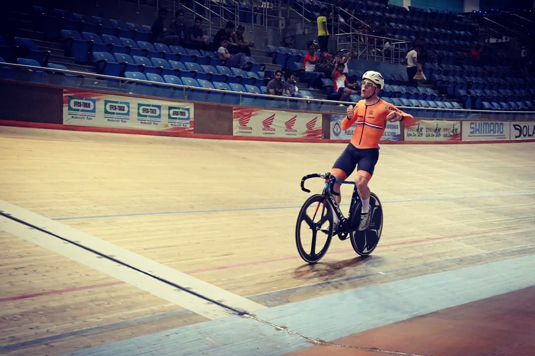That winning feeling! 😍 
Ryan James Schilt secured his 🏅in the 30km Points Race yesterday! 
#TrackAsiaCup2018