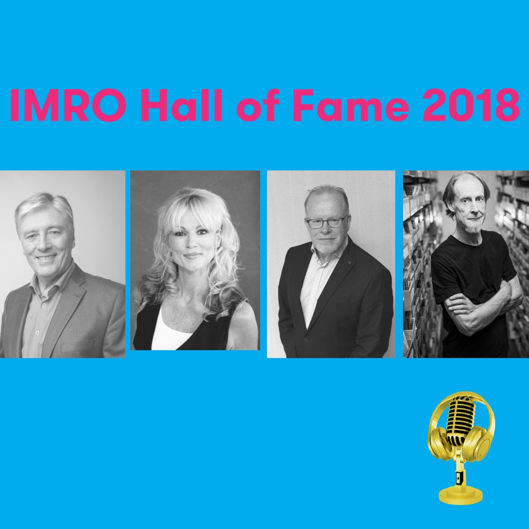 This morning we are delighted to reveal the 2018 IMRO Radio Awards Hall of Fame inductees. Our warmest congratulations to <a href="/NewstalkFM/">NewstalkFM</a> <a href="/PatKennyNT/">Pat Kenny Newstalk</a> <a href="/FM104/">FM104</a> <a href="/Q102FeelGood/">Dublin's Q102</a> Margaret Nelson, <a href="/ThisisiRadio/">iRadio</a> Willie O’Reilly <a href="/RTE2fm/">RTÉ 2FM</a> <a href="/RTERadio1/">RTÉ Radio 1</a> Ian Wilson