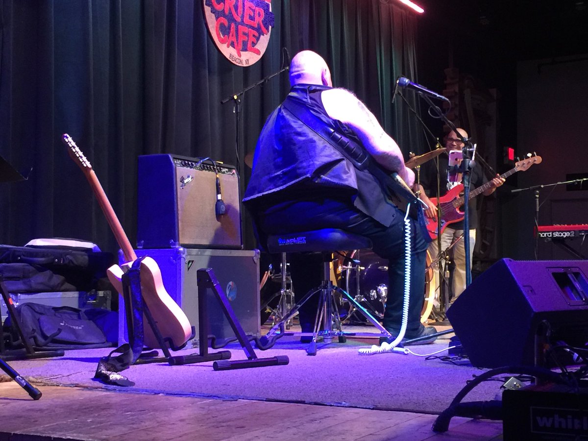 KenPeaseART's tweet image. #poppachubby and the band rocking the stage in Beacon,NY