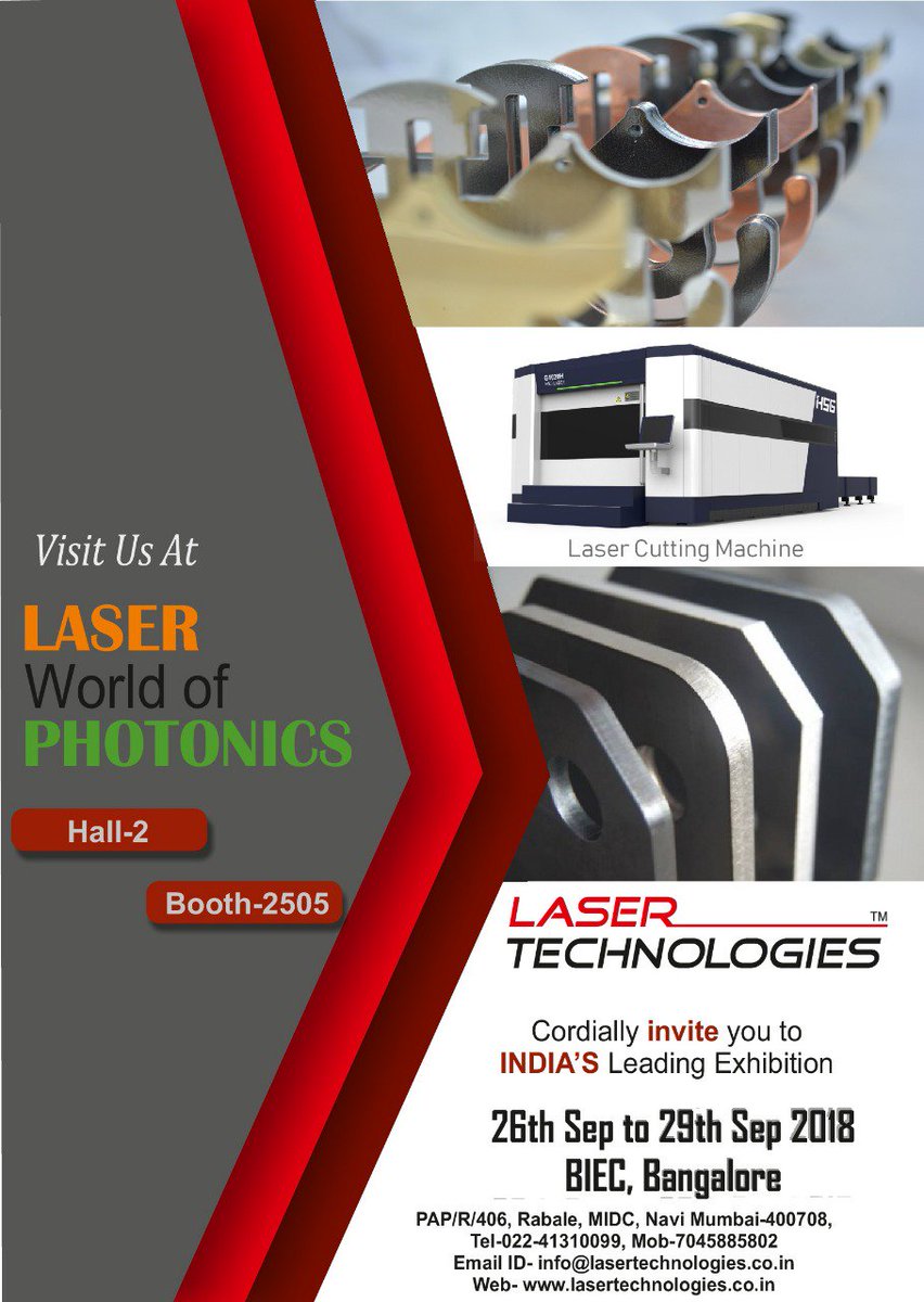 LaserTechMum's tweet image. The complete Laser Solution.. the laser experts are coming .. at #LWOP #Laserworld Laser Technologies the one stop solution.. plz pay a visit... We are ready with Solution. @ltpl_India