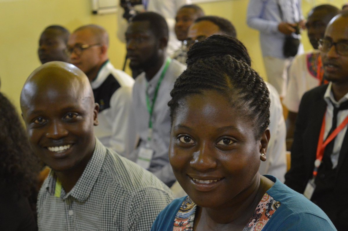 Some of our graduating students from the third cohort - who just defended their thesis - are present at the orientation today to encourage the new students to go for excellence and that #PAUWES stand for excellence... Here we have Ms. Chipo and Mr. Anold. #Day1 #orientationweek