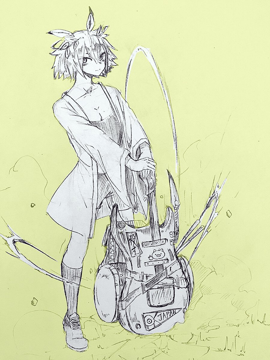 3年前に描いた
ギターの使いかた分からない女の子
リメイクー? 