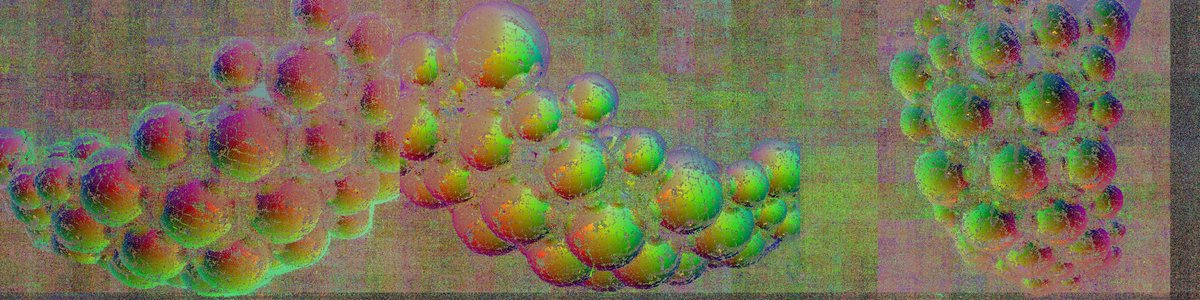 Debug image showing colorful gradients on disco balls.