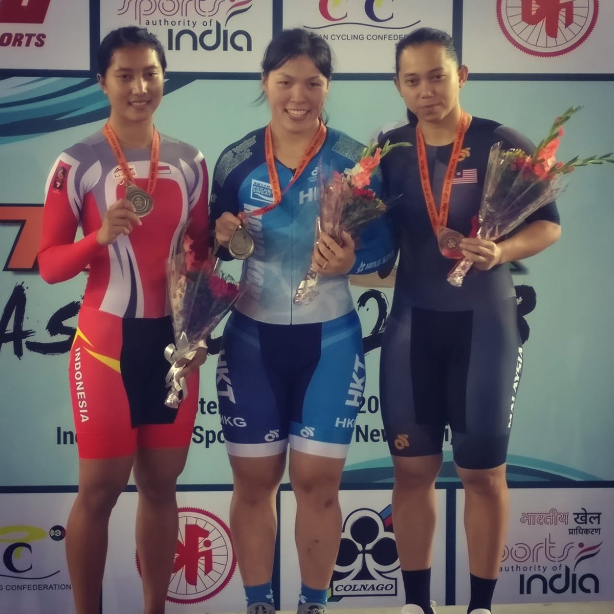 Women's Elite Keirin Winners 

🥇 Hoi Yan Jessica Lee - Hong Kong 🇭🇰
🥈 Crismonita Dwiputri - Indonesia 🇮🇩
🥉 Fatehah Mustapa - Malaysia 🇲🇾 

#TrackAsiaCup2018