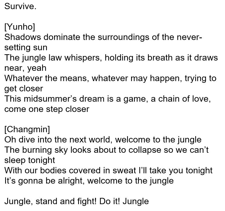 Tvxqsound Tohoshinki Nissan Yoochun 2ndstory Trans Jungle Lyrics From Tomorrow Album 東方神起 Japanese Lyrics From Mojim All Mistakes Are Mine Pls Credit If Sharing T Co Plptkqitge