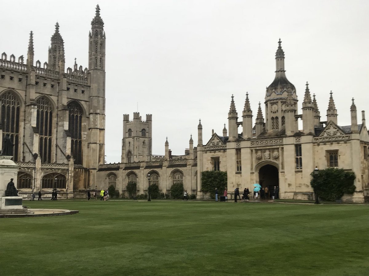 Back in college for 35 year reunion . I’m technically allowed to walk across the lawn as a Senior Member, but it would encourage the tourists! #Cambridge #King’s