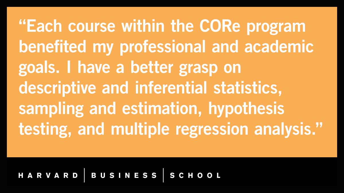 HarvardHBS's tweet photo. Before starting his doctoral dissertation, Joseph enrolled in #HBXCORe to gain a deeper understanding of #business #analytics. Here is what he learned: https://t.co/967tDVwXWW via @HarvardHBX https://t.co/4lIRxJAtYS