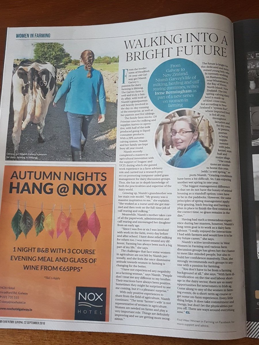 Great job @NiamhGarvey1 lovely article in <a href="/IrishCountryLiv/">Irish Country Living</a> this week 😊👍 

<a href="/WWomenFarming/">WWFI</a> <a href="/MLaveryIFJ/">Mairead Lavery</a>