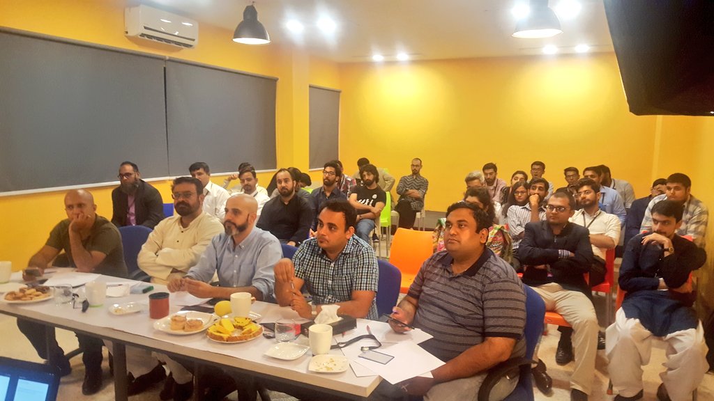 PITBIncubation's tweet photo. Young innovators from NUST Karachi campus present their startup at #Launchpad12. Do they have what it takes to make it to the incubator? Stay tuned. https://t.co/pj9oVvla3K