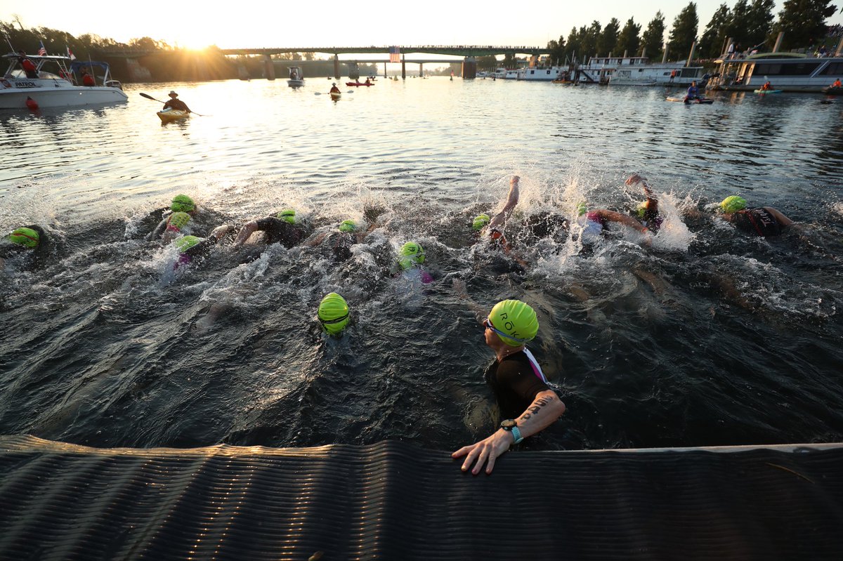 IRONMANtri's tweet photo. The Pro Men and Women are off and swimming at #IM703Augusta! https://t.co/2Kh5iTuf2W