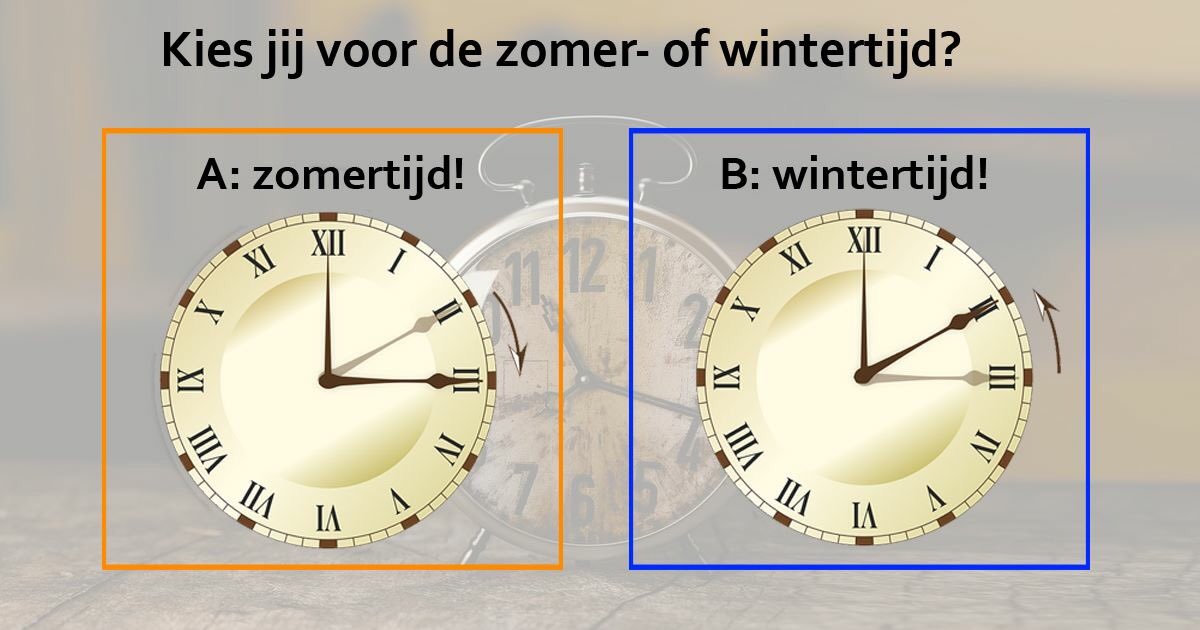 Zomer of wintertijd??