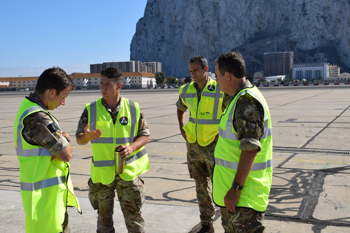 510Air's tweet photo. The Team was visited by @Commander8X to view the work being undertaken by @510Air and CMTs from @170_Engineers on behalf of @RAF_Gib @ProudSappers @CO_20_Wks_Gp #belonging https://t.co/h523QHGyer