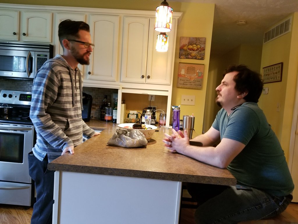dizzy_aardvark's tweet photo. My nerdy ass brothers deep in  a discussion about cyber encryption codes. And I am over here like " I like buttons! Especially if they're shiny!"  @robaweselot @diancechet https://t.co/haXllC5Kvv
