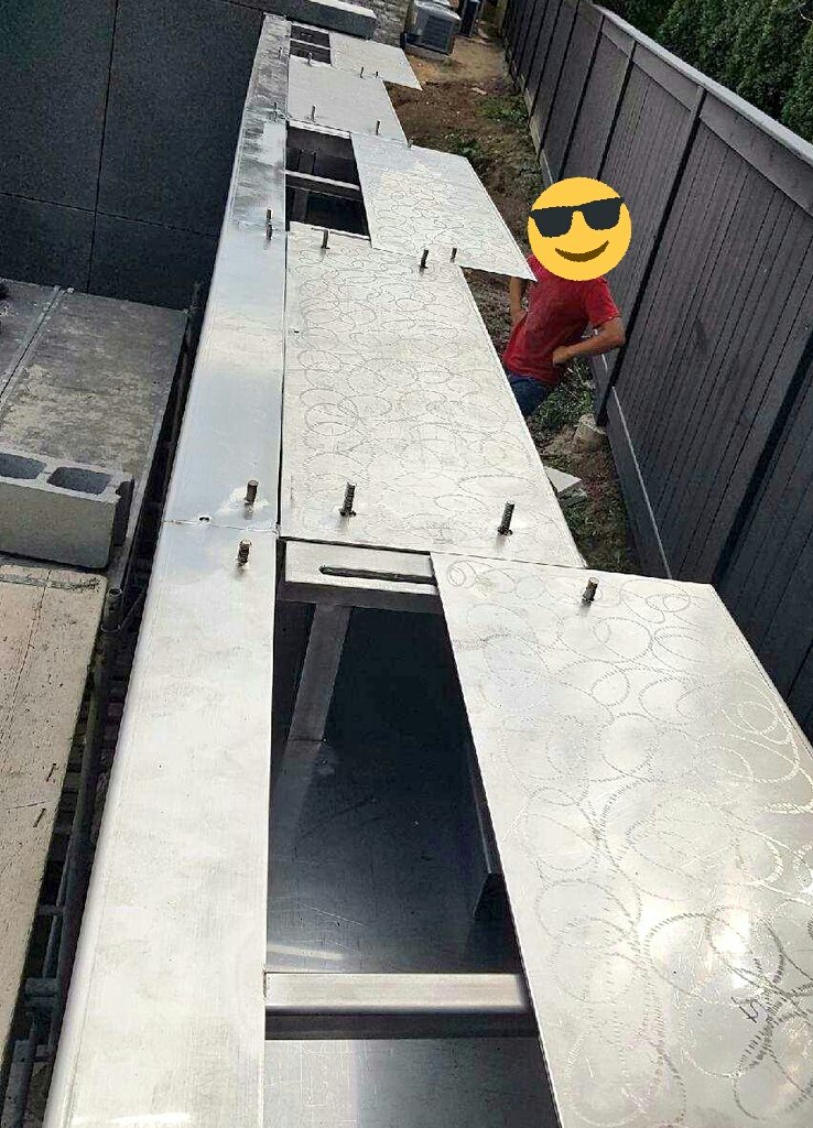 UrbanArtMetal's tweet photo. UAMW was contacted to solve a client's problem. Fabricate a SS weir box that could both support 70kg coping stones but retain seasonal maintenance access.
See what the UAMW team designed 😎
#Customstainlesssteel
#stainlesssteel
#design
#paversupportsolution https://t.co/LDDfFDou6x