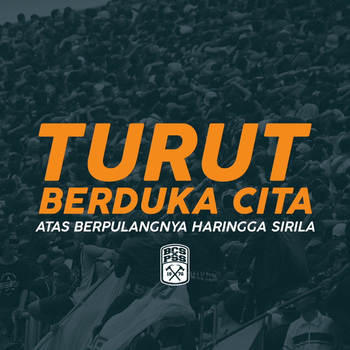 BCSxPSS_1976's tweet photo. Turut berduka cita atas berpulangnya Haringga Sirila,salah satu suporter @Persija_Jkt Semoga ini yang terakhir di Indonesia. Al-Fatihah  #RIPHaringga https://t.co/9qz6TUy8ks