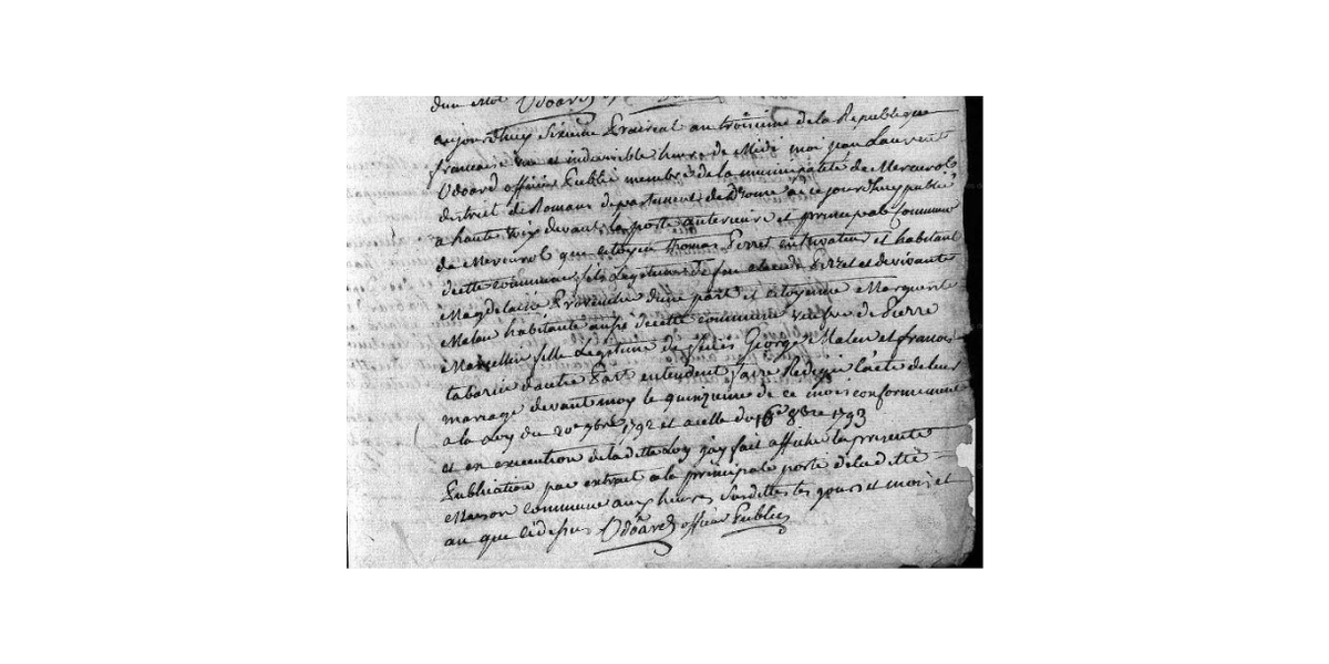 LDGenealogie's tweet photo. #1J1Ancêtre #MALEIN Marguerite Sosa 211 est décédée ce 23/09/1823 à Mercurol (26), là où elle avait épousé #PERRET Thomas Sosa 210, le 3/06/1795 en secondes noces après avoir perdu son premier mari #MARCELLIN Pierre, la date de son premier mariage reste inconnue ... https://t.co/tamWvyxQ7l