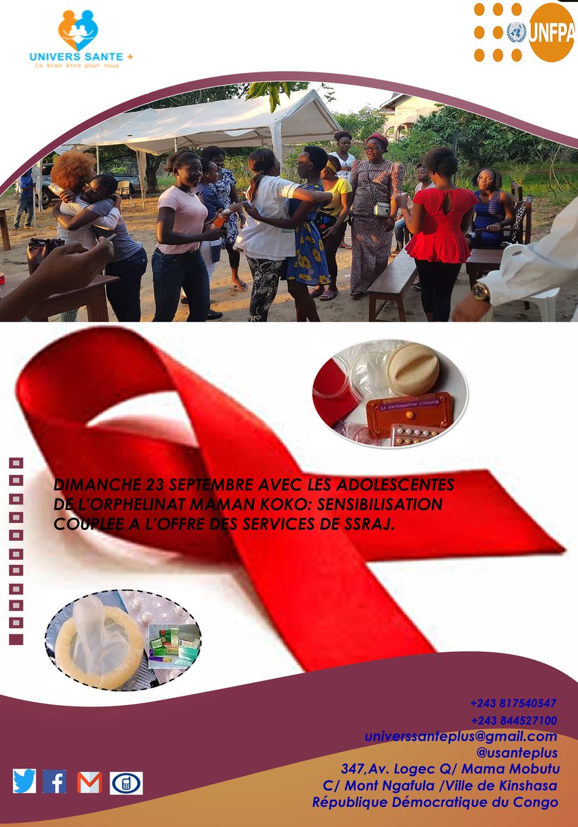 Happening now:sensibilisation couplée à l'offre de service de SSRAJ à l'orphelinat maman koko à kinshasa mont ngafula...