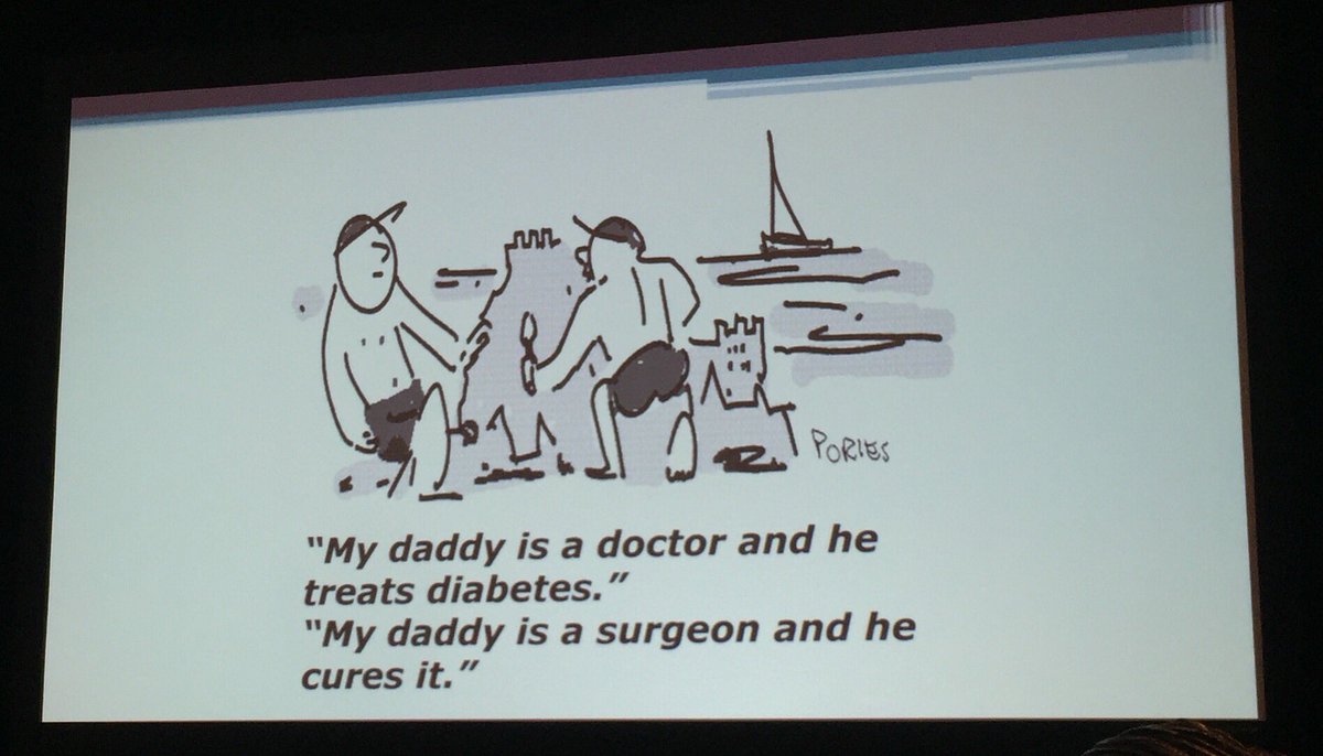 ReubenShinMD's tweet photo. #MetabolicSurgery talk by Dr. Henry Buchwald. Cartoon credit to Dr. Walter Pories #BariatricSummit18 https://t.co/ihEh4B2rOD