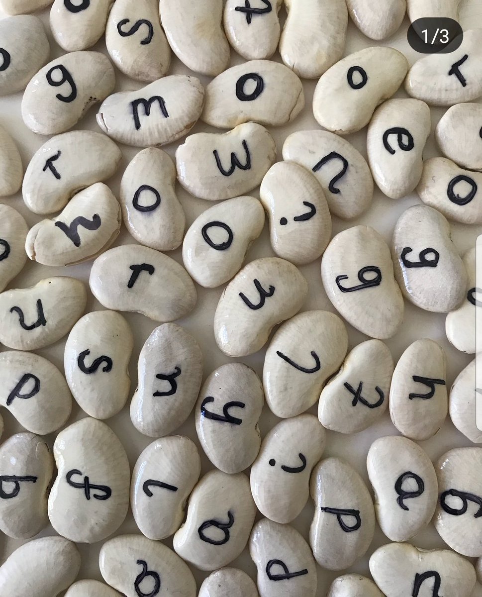eyce_lsc's tweet image. @growingthroughplay made these counters with butter beans  a Sharpie pen and a coat of clear nail varnish. Just the right size for little fingers, developing fine motor skills, eye/hand coordination and developing emergent literacy and numeracy skills.#playandlearning #earlyyears