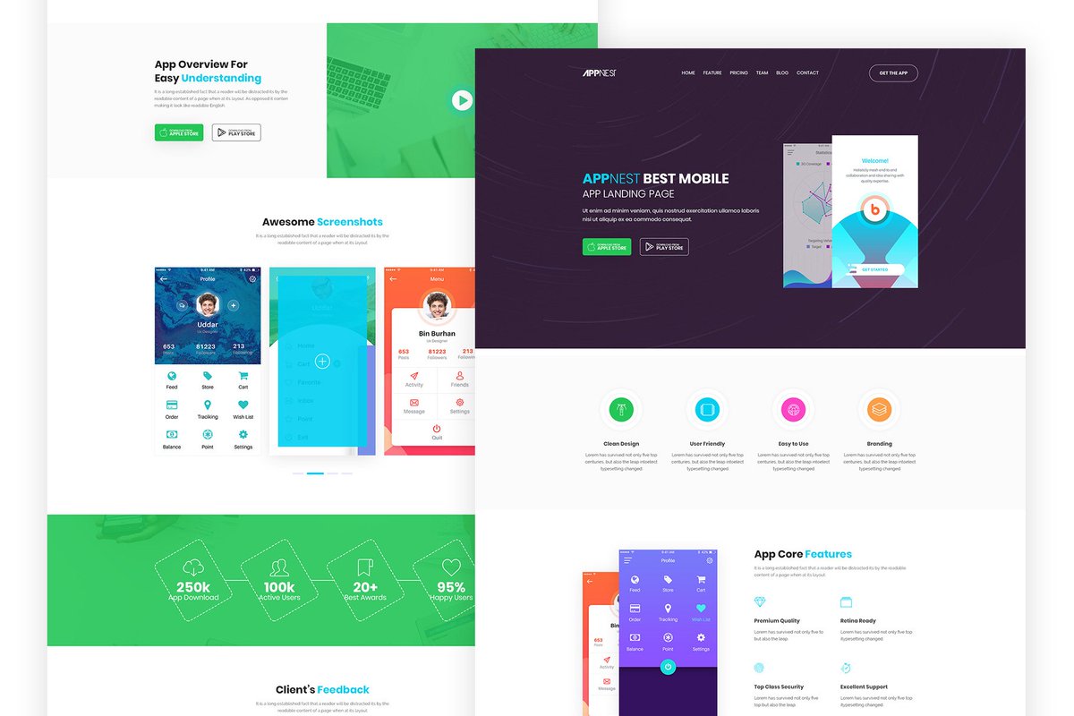DeviserMamun's tweet photo. #applanding #webdesign #interface #interactiondesign #graphicedesigner #uidesigner
Need new Website Templates? Check out Appnest - App landing Page by @Momento_studiio on @CreativeMarket https://t.co/gENPzJz2f1 https://t.co/vxVfxlin0e