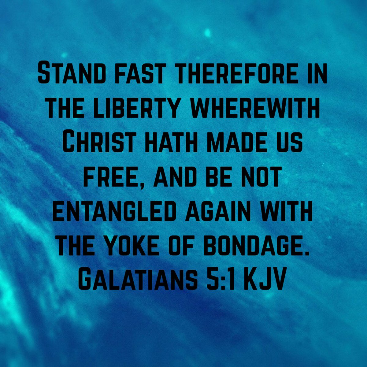 Chellybell03's tweet photo. Stand fast therefore in the liberty wherewith Christ hath made us free, and be not entangled again wi…
https://t.co/uGTU6sUc48 https://t.co/xLuRAvo0l5