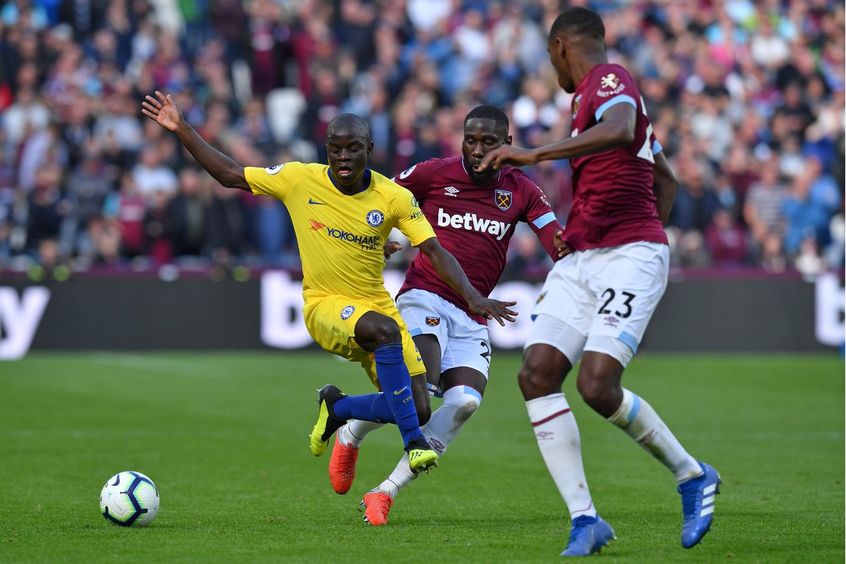 Kanté, en el West Ham-Chelsea (@ChelseaFC).