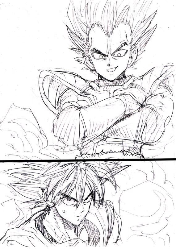 寿 三井 On Twitter Vegeta Y Goku Por Yusuke Murata One Punch Man