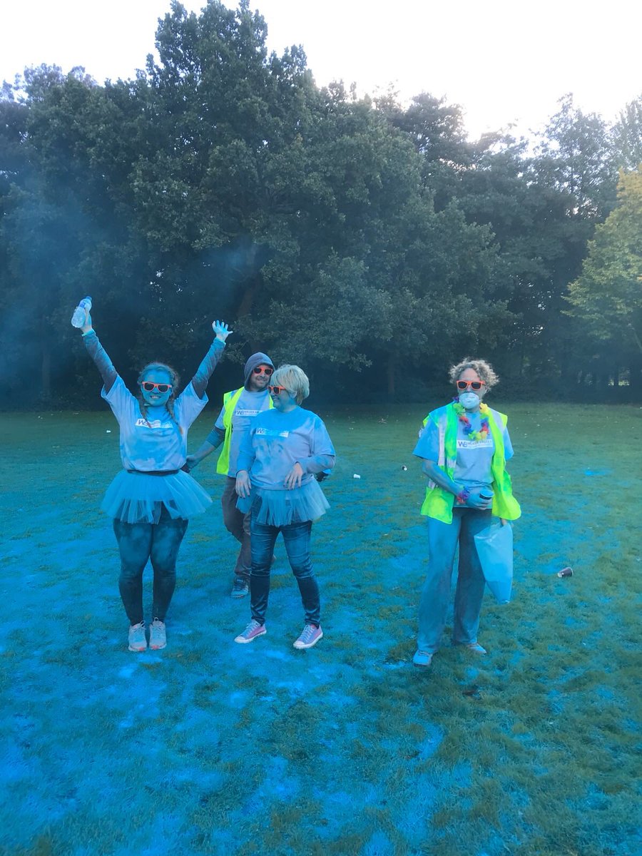 walkerbegley's tweet photo. WB Getting involved in the @StRoccos colour run!! https://t.co/Y51TNpbySP