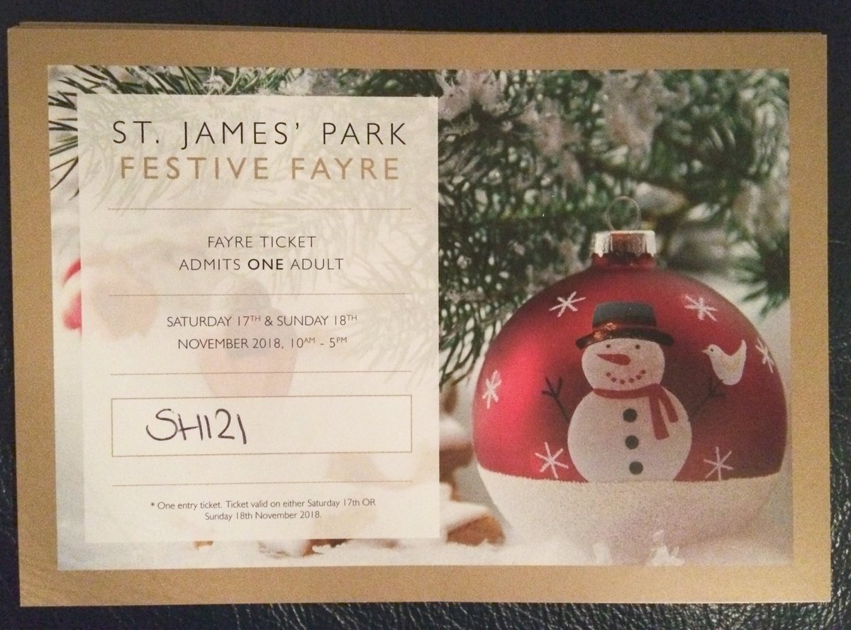 ChillRoomNcle's tweet image. Were at St James Festive Fayre
Nov 17th &amp;amp; 18th
Message 4 tickets
#nufc #newcastle
Free prize draw reverse of ticket