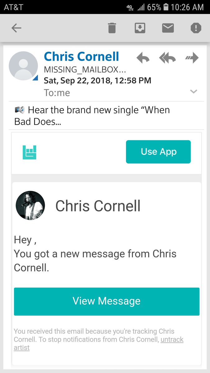 Edconcert's tweet image. I understand the estate  promoting the release of un-heard music by  @chriscornell but hey @Bandsintown this is just wrong #MessageFromBeyond