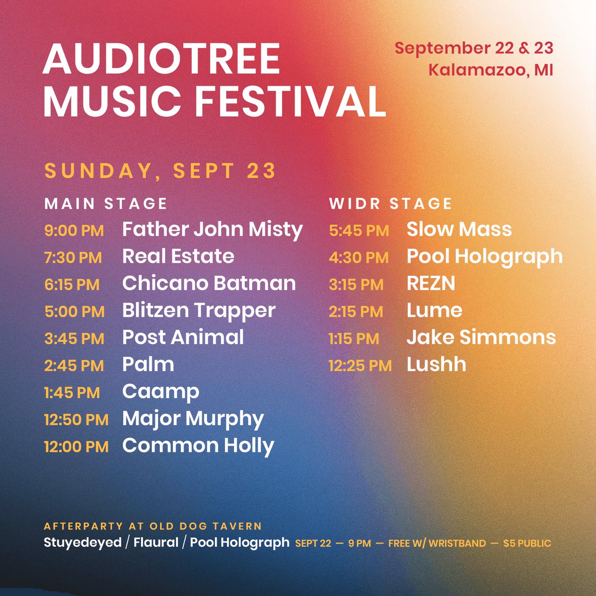 Day two of the fest is upon us! See you at gates--11:30am. <3