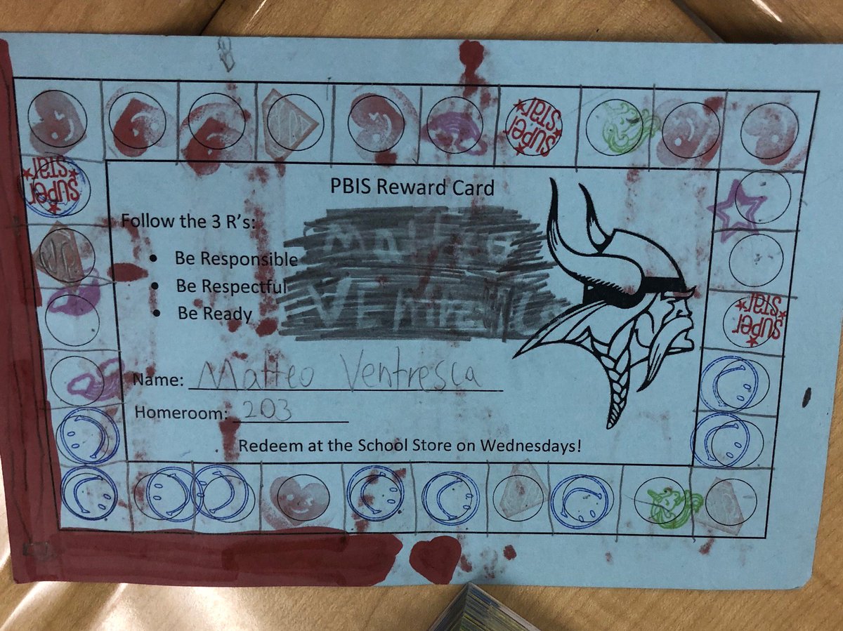 The PBIS school store will be up and running again on Wednesday! Make sure you are being ready, responsible, and respectful in order to get that stamp card filled up! #NMSproud #penndelcoproud