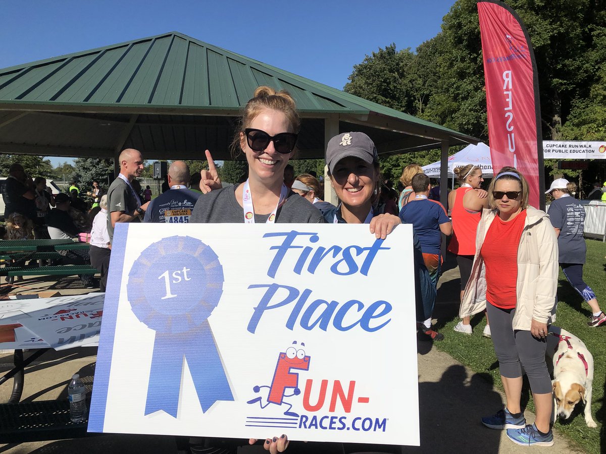 CarrieAPainter's tweet photo. We tied! JK! Had a great time with @amybge12 at the #cupcakerun @PSFTC_ORG #TSCINtegrate https://t.co/9o35CGrwBj