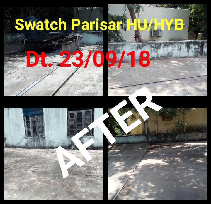 drmsecunderabad's tweet photo. #Swachh parisar cleaning drive at #Health unit #Hyderabad
#SrDMO #Healthunit staff #StationDirector #Station Manager has participated https://t.co/n9XWKtKU3A