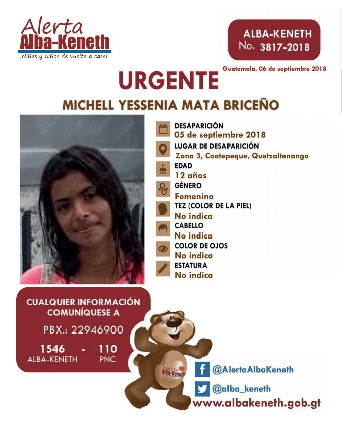 lahoragt's tweet photo. Menores desparecidas. Solicitamos a nuestros lectores difundir la siguiente información. https://t.co/FYmqFDeUSG
