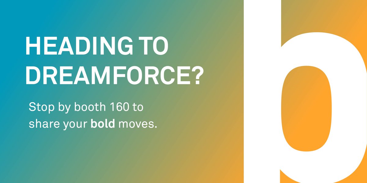 PointB's tweet photo. Heading to @Dreamforce? Stop by booth 160 to share your bold moves and learn how @PointB can help you achieve your transformation goals. https://t.co/2z6YEM0ARe #DF18 #TeamPointB https://t.co/rm81Svx07c