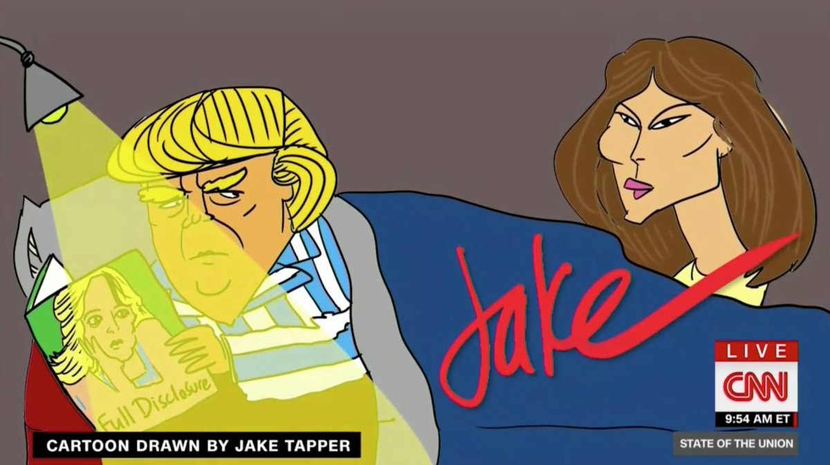 Creepy Jake Tapper now drawing anti-Trump cartoons for CNN