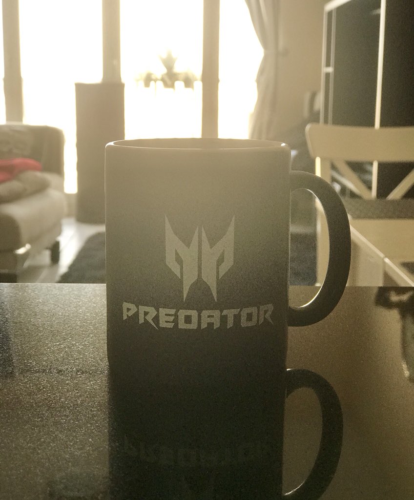 WJanssenMusic's tweet photo. Nothing better than taking a sip of my fresh hot cup of coffee in a new @PredatorGaming mug!
Thanks for the gift @NovoCinemas and @Predator π
*sip ahhhhhh βοΈ
#PredatorAtNovo #LocateThePredator #Predator #ThePredator #PredatorGaming #Coffee https://t.co/Bpxk4QR3UK
