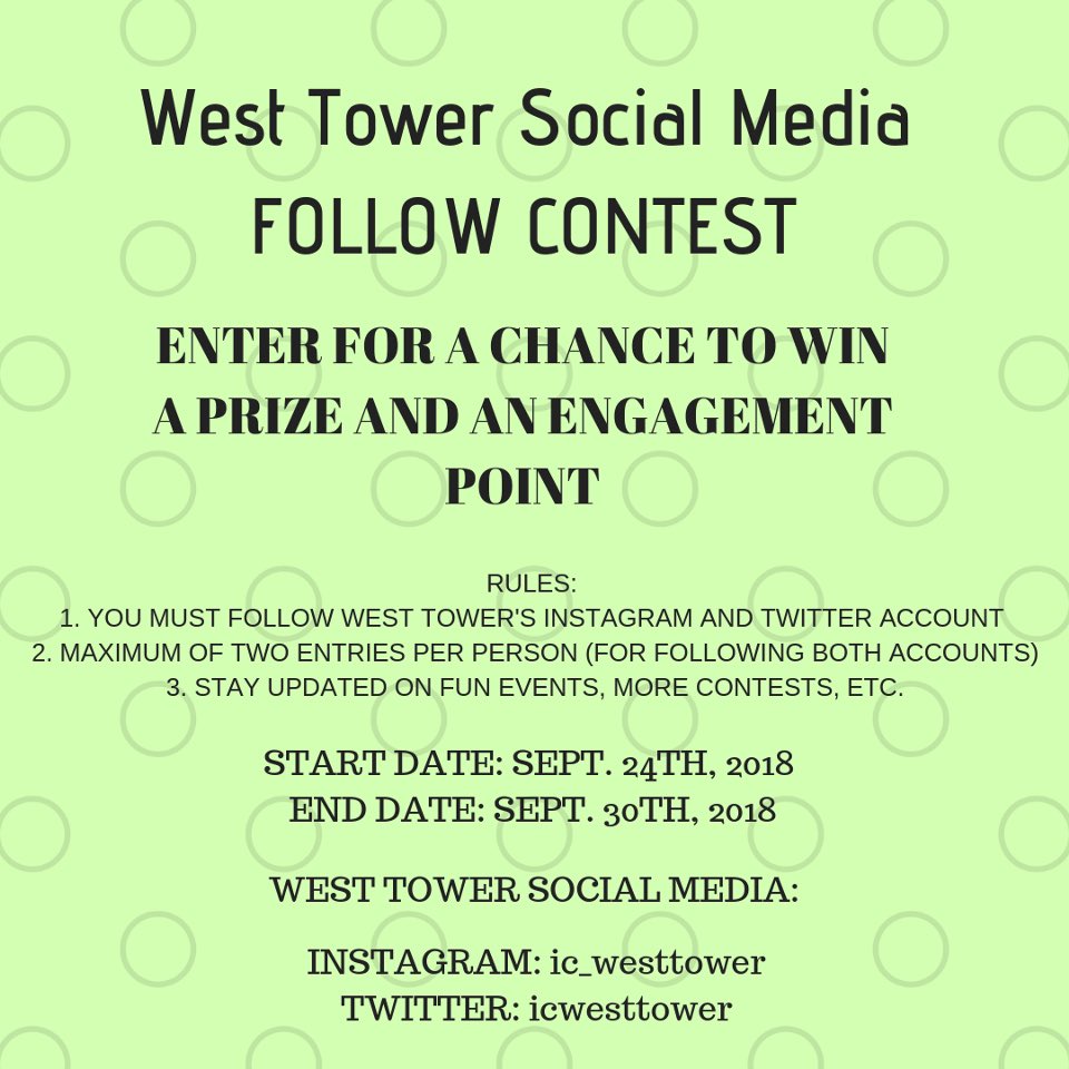 ICWestTower's tweet photo. The contest starts TOMORROW!!! Enter for a chance to win some cool prizes! https://t.co/Aj1md0nJfJ
