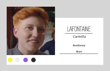 Character of the Day: LaFontaine from Carmilla!