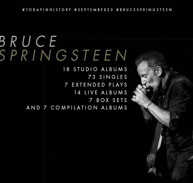 RestoreRentals's tweet photo. September 23rd 1949 was the birth of one of the world's most celebrated musicians, Bruce Springsteen.

Happy Birthday, Mr. Springsteen!

#TodayInHistory #September23 #BruceSpringsteen https://t.co/dDJy5AJd7U