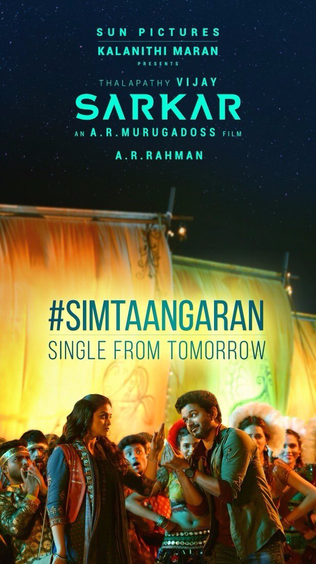 KeerthyOfficial's tweet photo. That @arrahman sir style folk number from tomorrow ! 😊#SIMTAANGARAN 
@actorvijay sir @ARMurugadoss sir @Lyricist_Vivek @sunpictures https://t.co/04P5IdJYt0