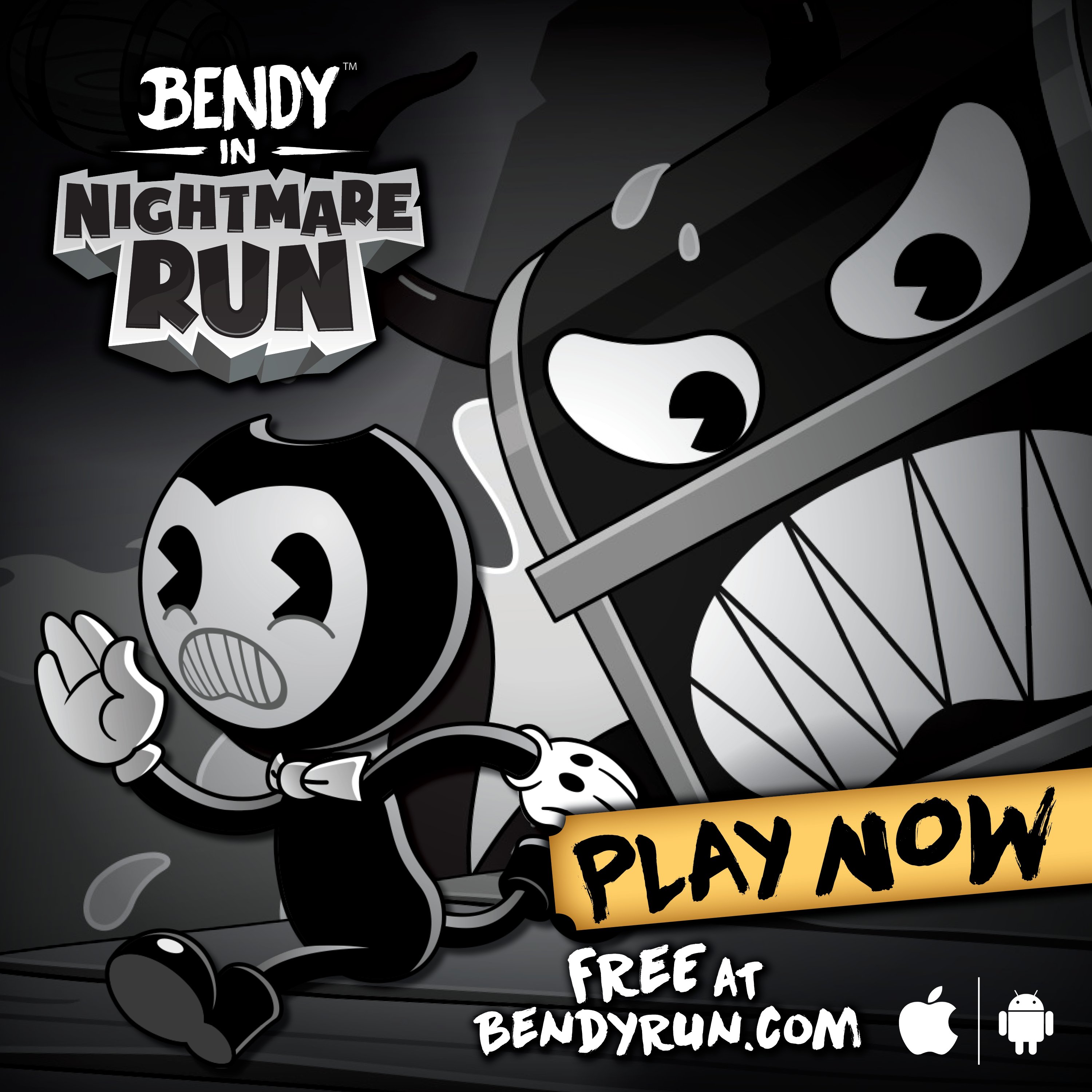 Bendy In Nightmare Run Poster  Bendy and the ink machine