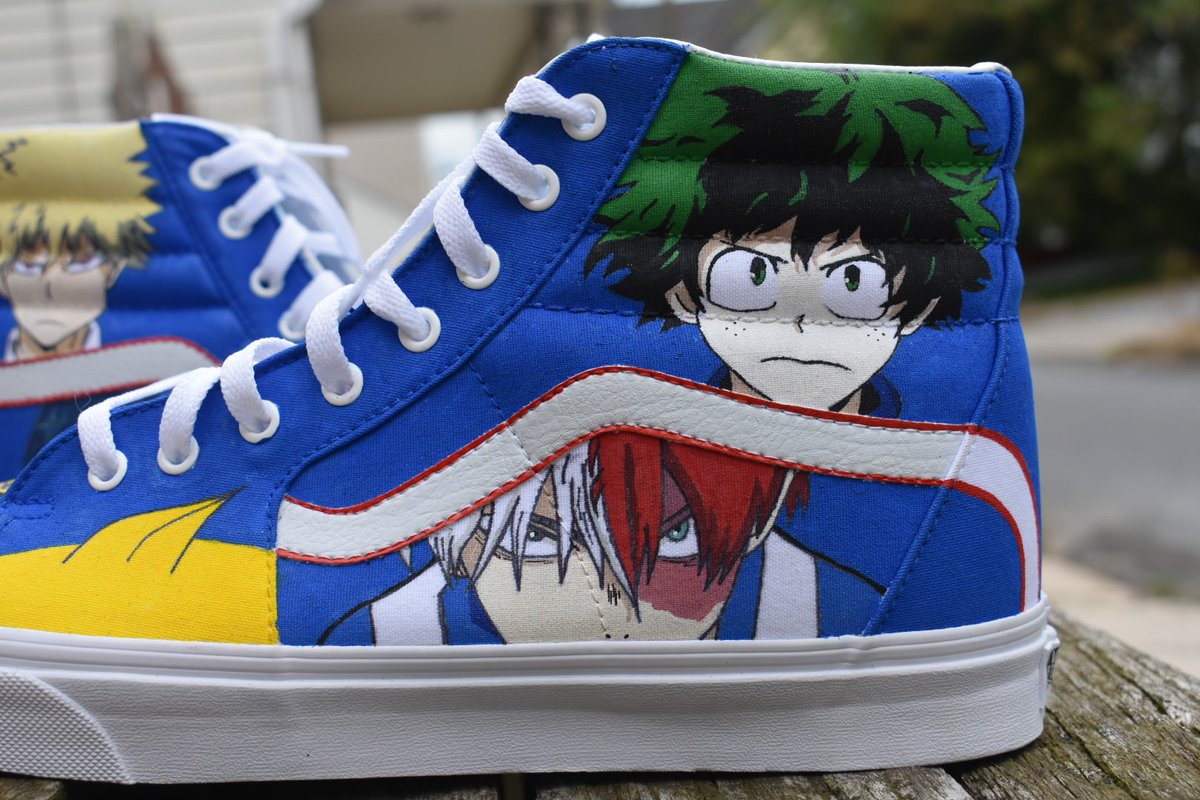 Anime Vans : Custom Anime Cartoon Vans Shoes Hand Painted Slip On Vans
