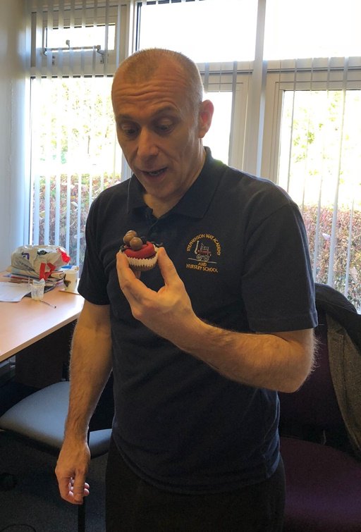 SWAcademyNS's tweet photo. Anticipation or panic!  Mr Jones tasting the Year 6 cookery outcomes! https://t.co/bmoZ2ubiBM